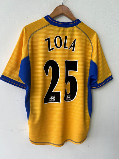 (M fits L) Chelsea 2000-02 Third Shirt Zola #25