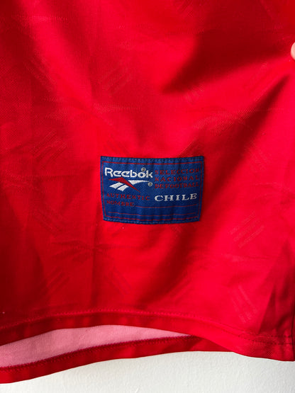 (L) Chile 1997-99 Home Long Sleeve Shirt Salas #11