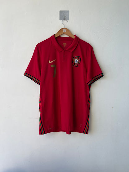 (XL) Portugal 2020-21 Home Player Version Shirt Ronaldo #7