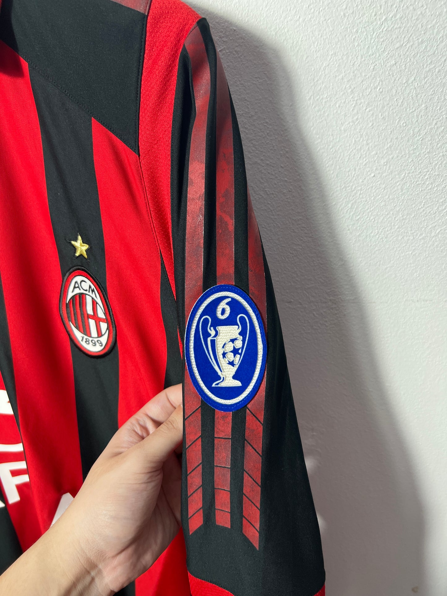 (M) AC Milan 2005-06 Home Long Sleeve Shirt Maldini #3