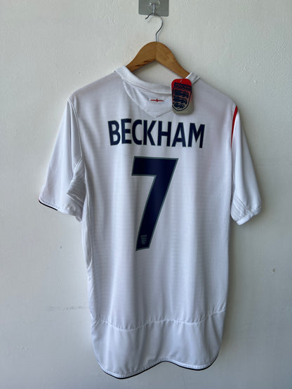 (L) England 2005-07 Home Shirt Beckham #7 (NEW)
