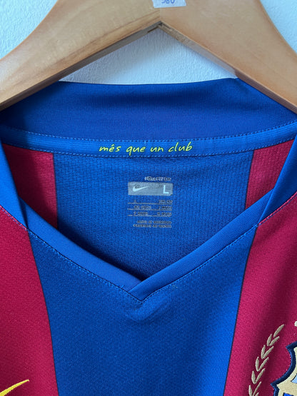 (L) Barcelona 2007-08 Home Shirt Ronaldinho #10