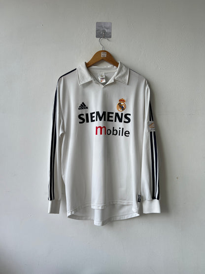 (L) Real Madrid 2002-03 Home Long Sleeve Shirt Zidane #5