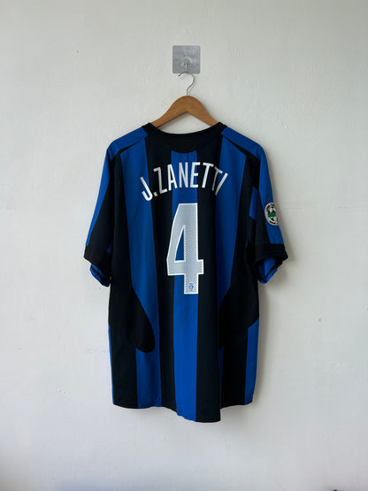 (L) Inter Milan 2005-06 Home Shirt J. Zanetti #4