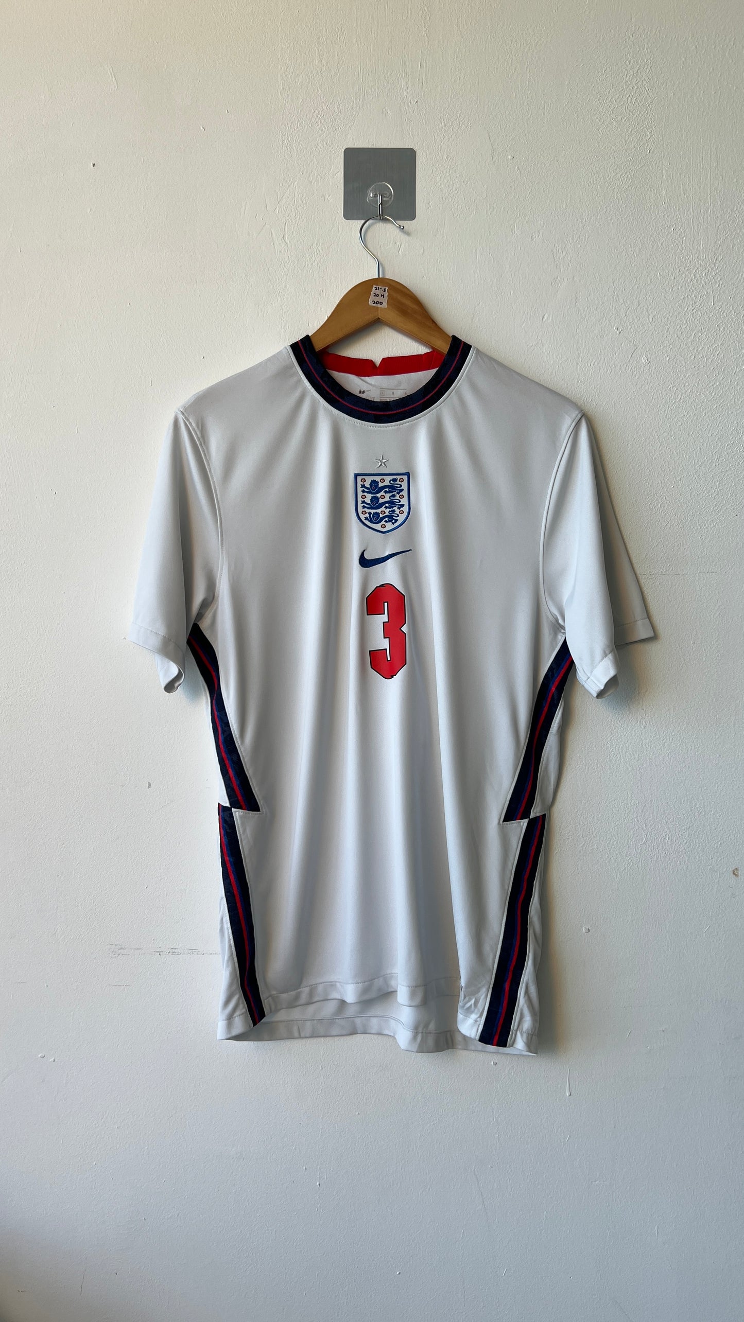 England 2020 Home Shirt Shaw #3 (L)