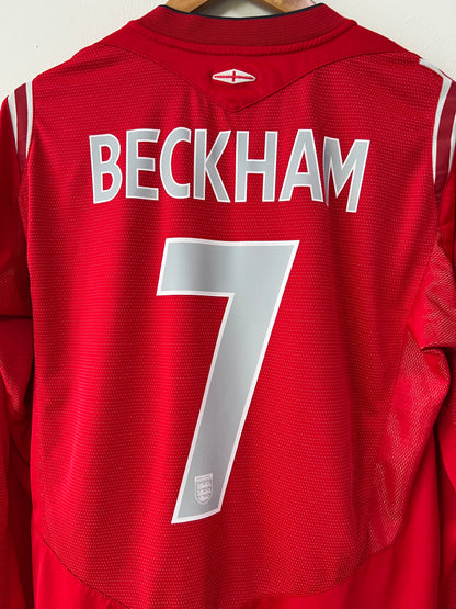 (M) England 2004-06 Away Long Sleeve Shirt Beckham #7