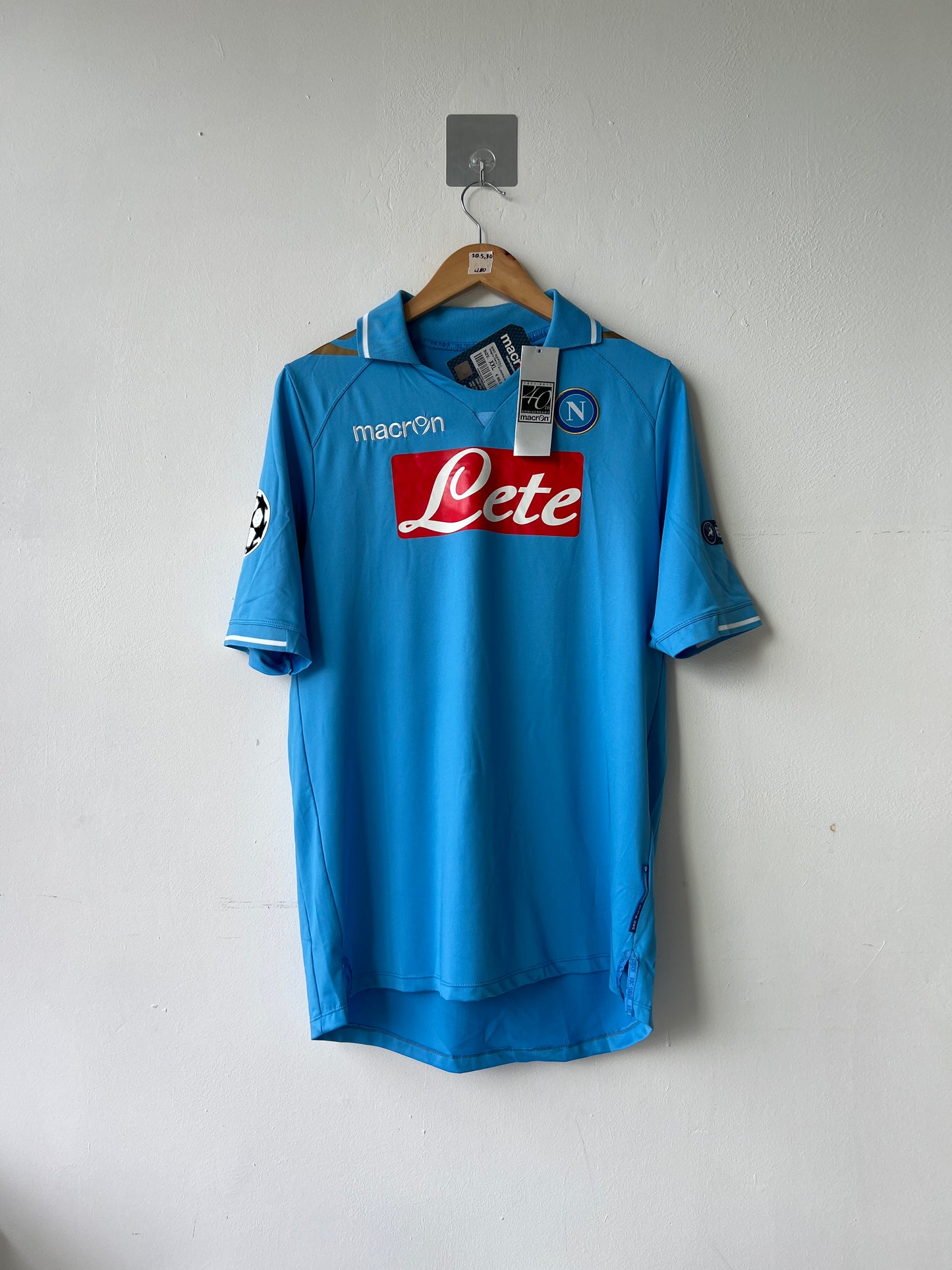(XL fits M) Napoli 2011-12 CL Home Shirt Cavani #7 (NEW)