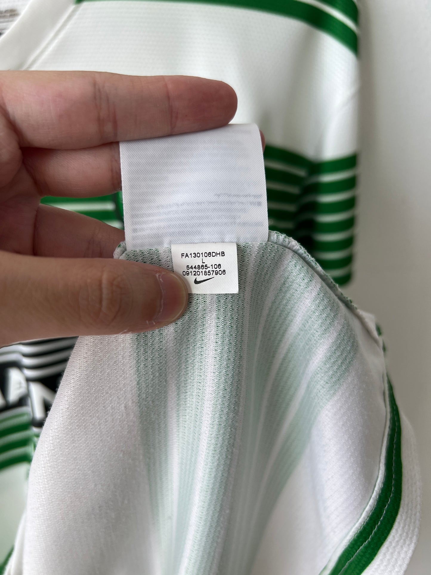 (L) Celtic 2013-14 Home Long Sleeve Shirt Virgil #5