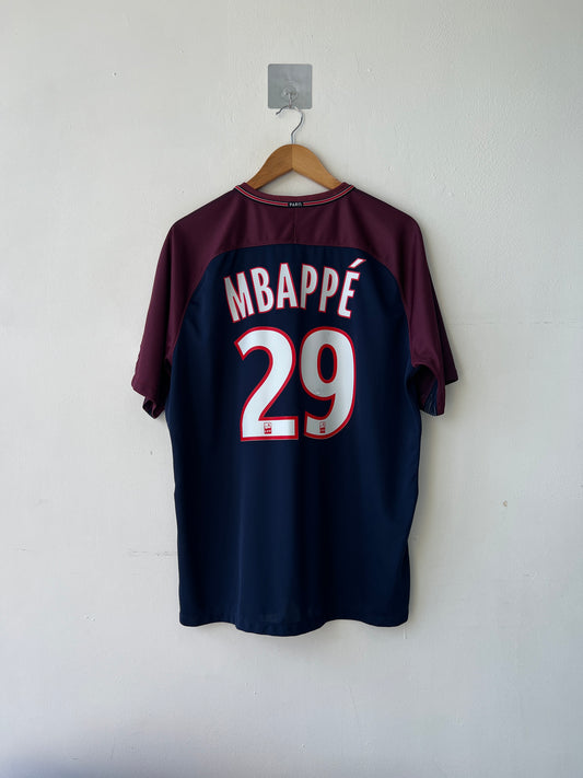 (XL) PSG 2017-18 Home Shirt Mbappe #29