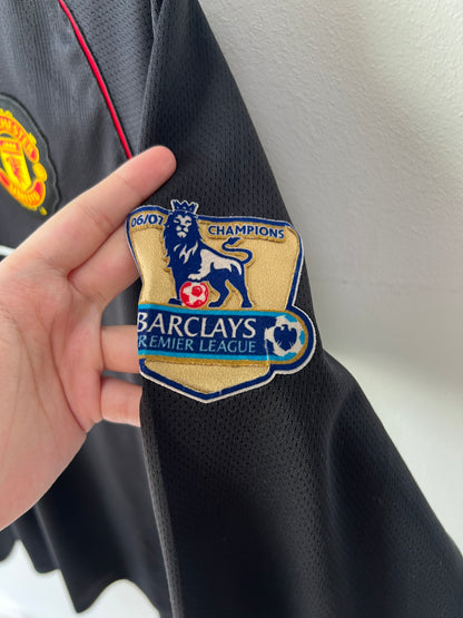(M) Manchester United 2007-08 Away Long Sleeve Shirt Rooney #10