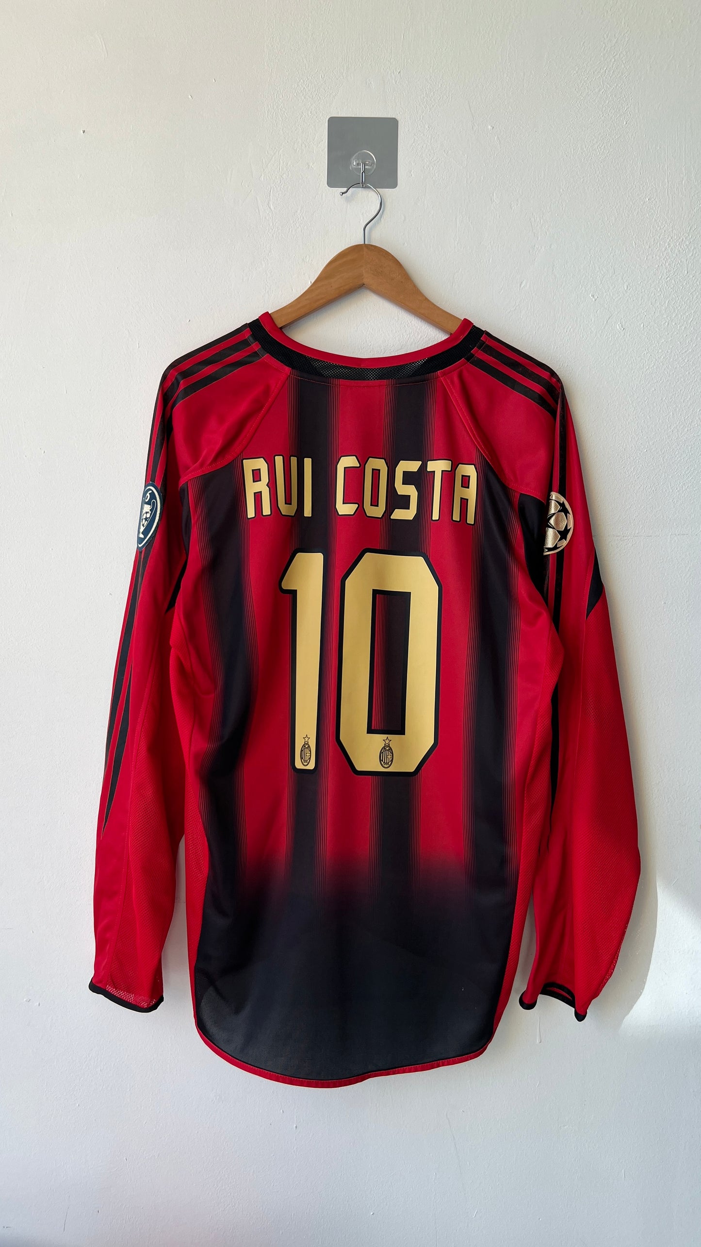 AC Milan 2004-05 Home L/S Shirt Rui Costa #10 (M fits L)