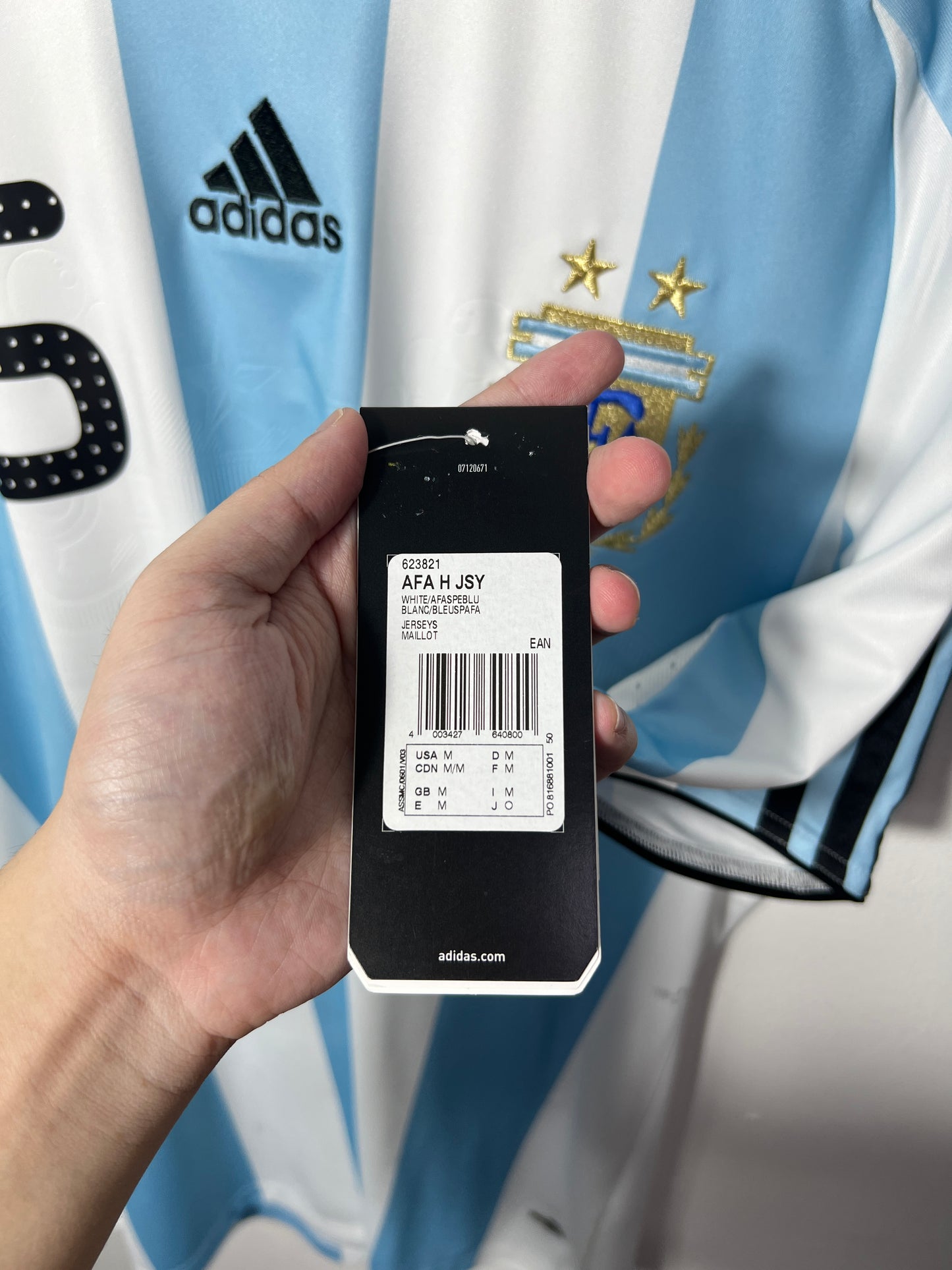 (M) Argentina 2007-09 Home Shirt Messi #15 (NEW)