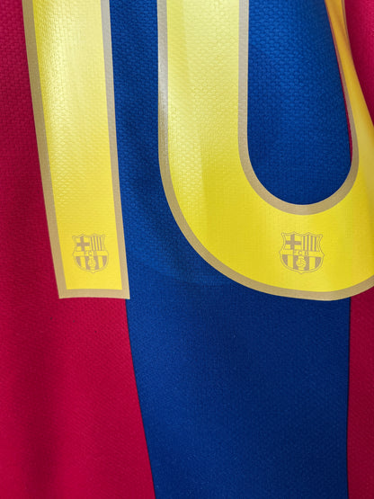 (L) Barcelona 2007-08 Home Shirt Ronaldinho #10