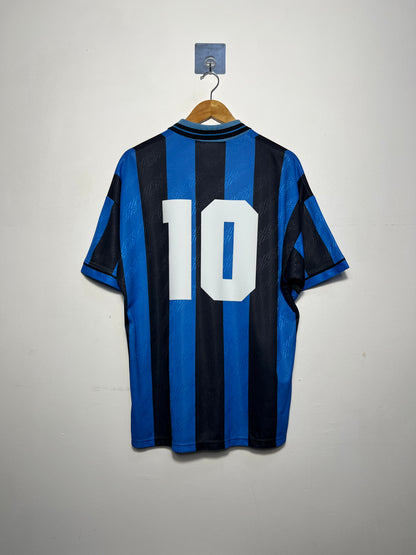 (L) Inter Milan 1994-95 Home Shirt Bergkamp #10