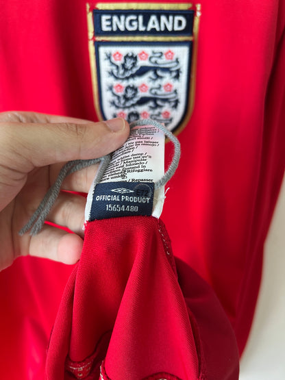 (L) England 2006-08 Away Long Sleeve Shirt Beckham #7