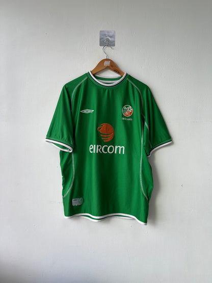 (L) Ireland 2002-03 Home Shirt Keane #6