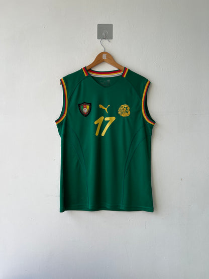 (M/L) Cameroon 2002-03 Home Shirt Foe #17