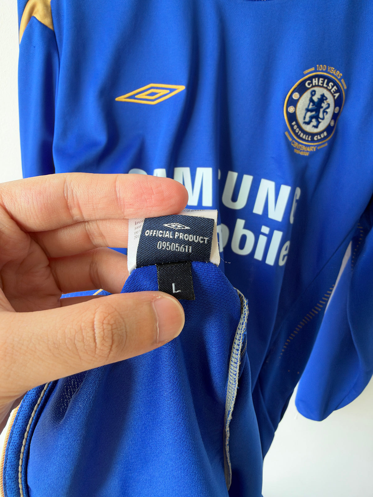 (L) Chelsea 2005-06 Home Long Sleeve Shirt Drogba #15