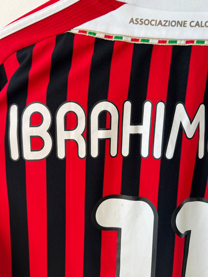 (M) AC Milan 2011-12 Home Long Sleeve Shirt Ibrahimovic #11
