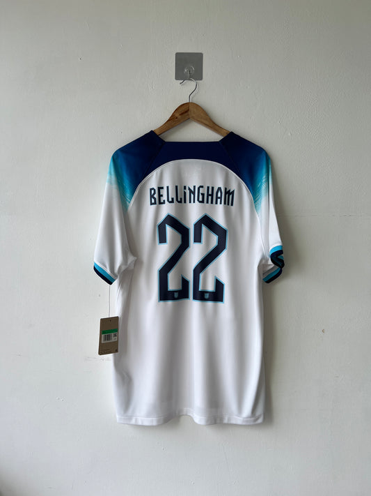 (XL) England 2022-23 Home Shirt Bellingham #22 (NEW)