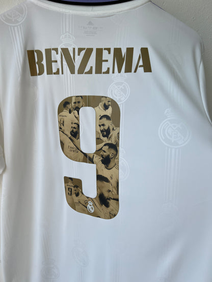 (L) Real Madrid 2022-23 Home Shirt Benzema #9 Ballon d'Or Tribute (NEW)