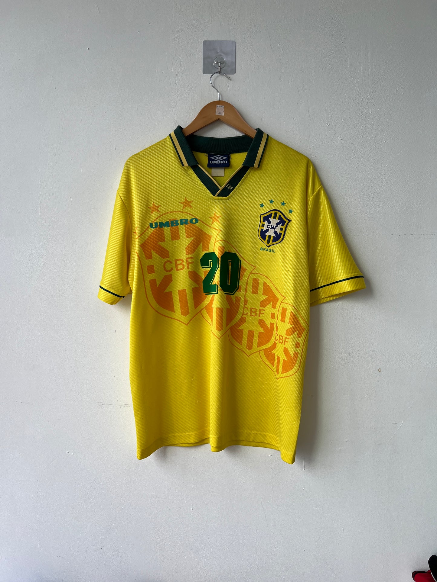 (L) Brazil 1994-96 Home Shirt Ronaldo #20
