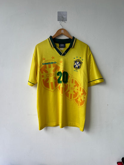 (L) Brazil 1994-96 Home Shirt Ronaldo #20