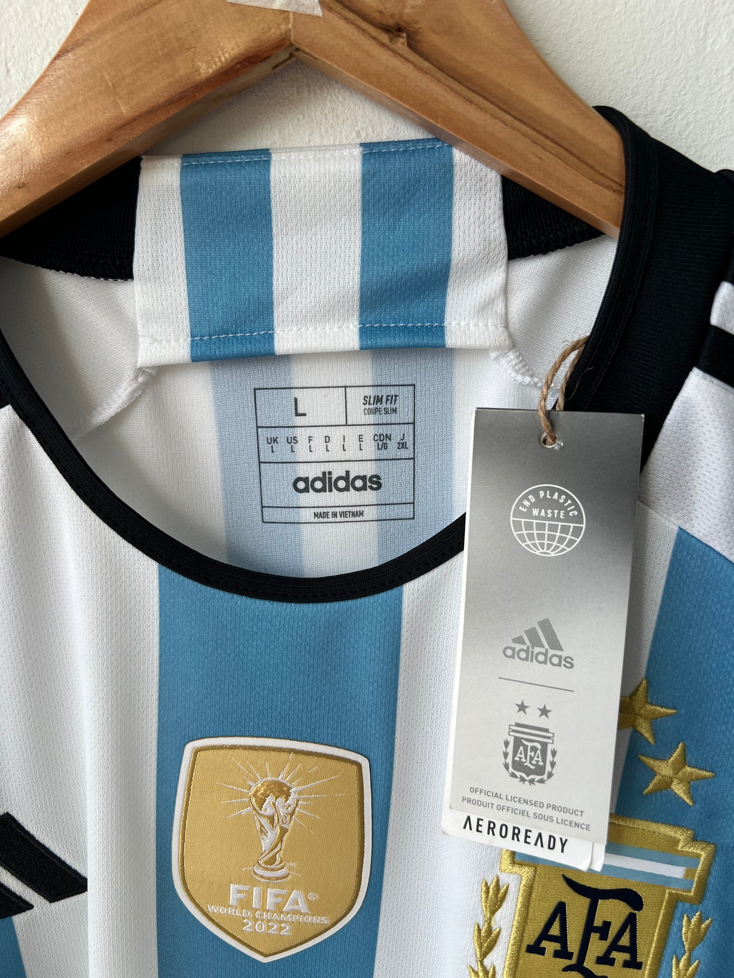 (L) Argentina 2022-24 Home Shirt Messi #10 (NEW)