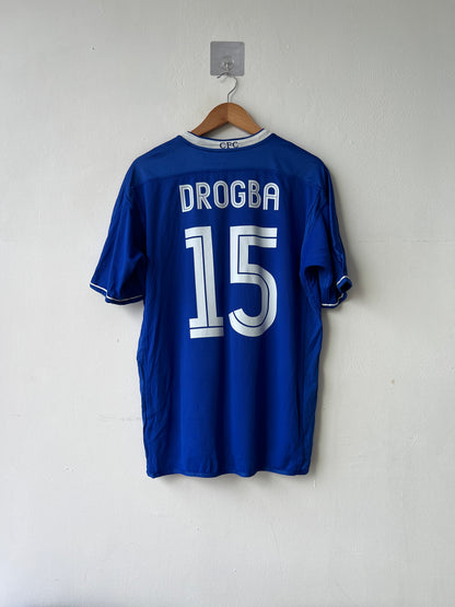 (L) Chelsea 2003-05 Home Shirt Drogba #15 (Reversible)