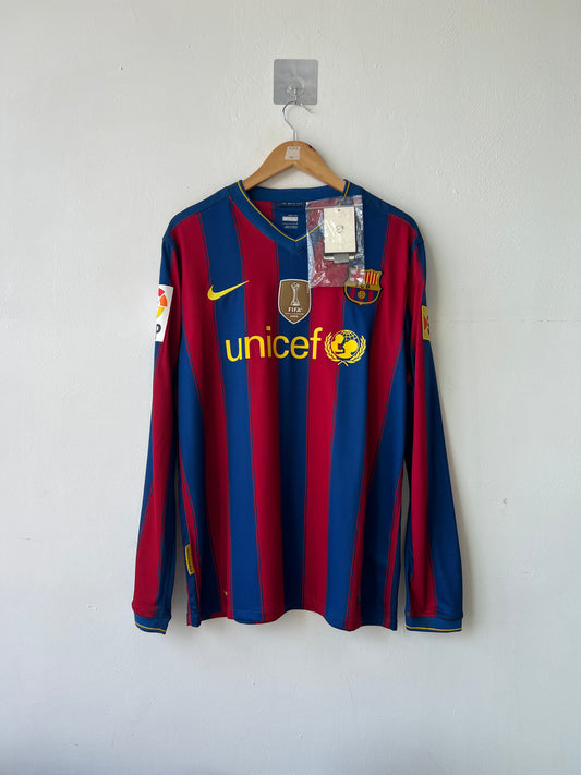 (L) Barcelona 2009-10 Home Long Sleeve Shirt Messi #10 (NEW)