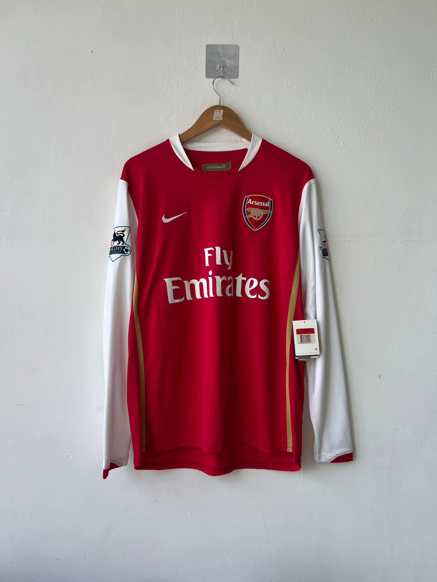 (L) Arsenal 2006-08 Home Long Sleeve Shirt Fabregas #4 (NEW)