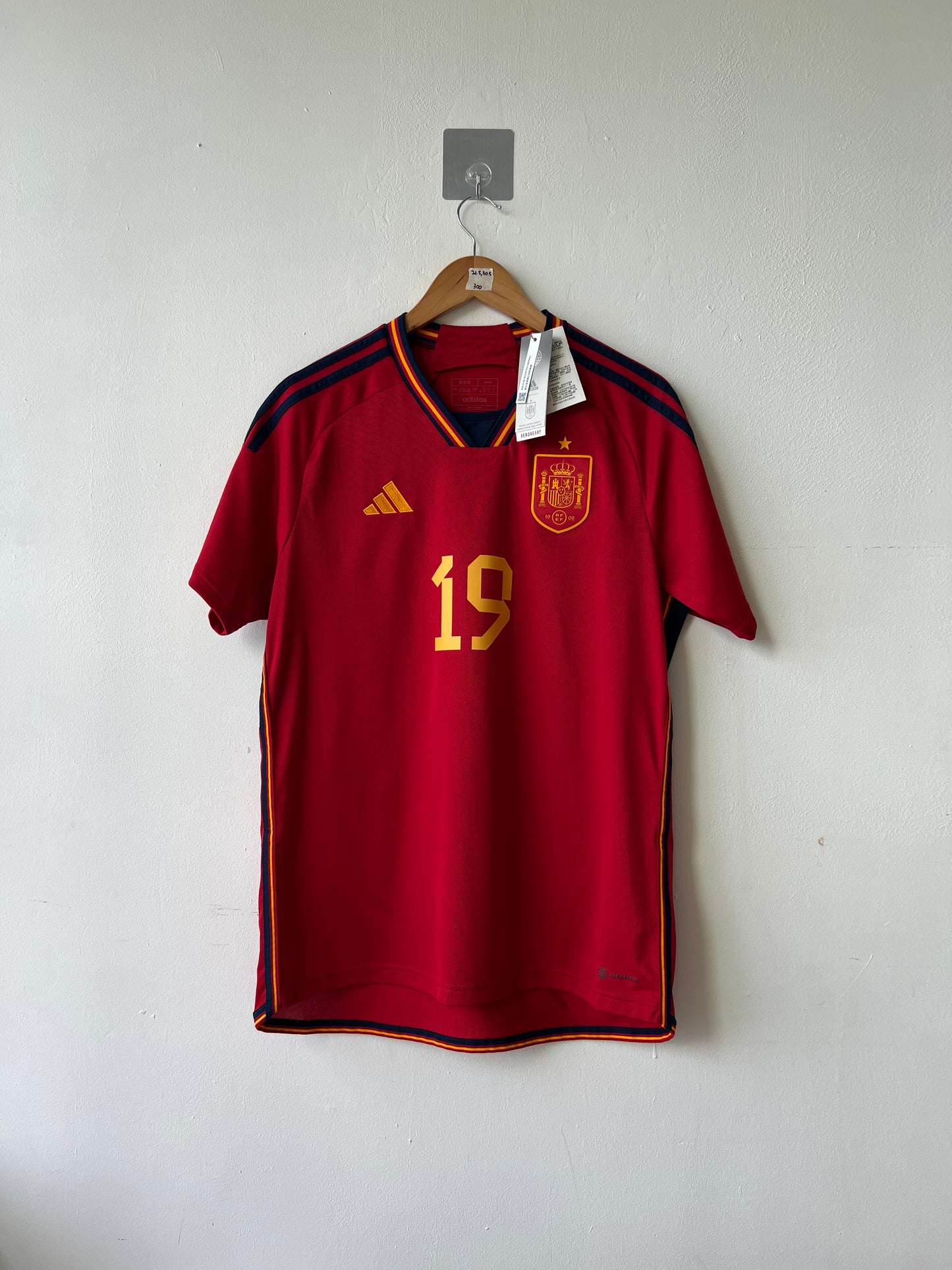 (L) Spain 2022-23 Home Shirt Lamine Yamal #19 (NEW)