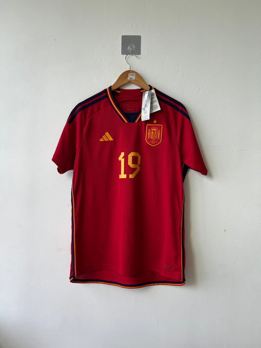 (L) Spain 2022-23 Home Shirt Lamine Yamal #19 (NEW)