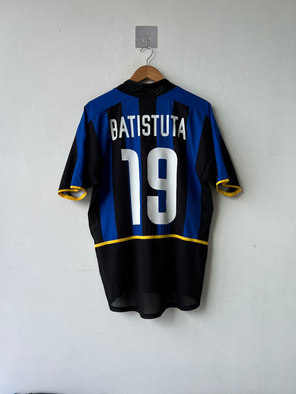 (M) Inter Milan 2002-03 Home Player Version Shirt Batistuta #19