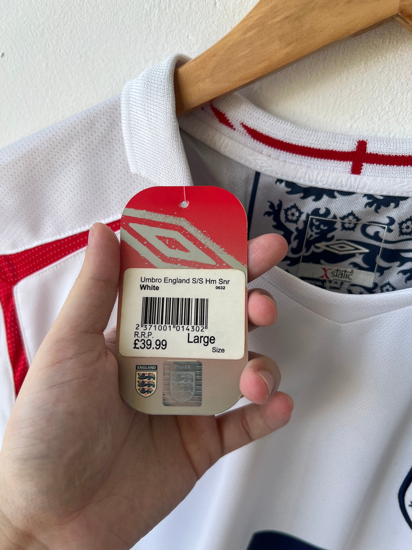 (L) England 2005-07 Home Shirt Beckham #7 (NEW)