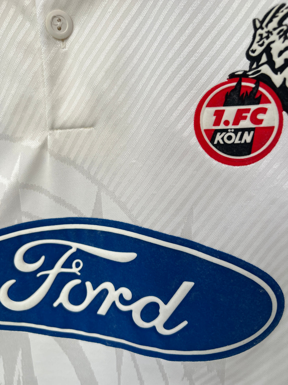 (M fits L) FC Koln 1996-97 Home Shirt