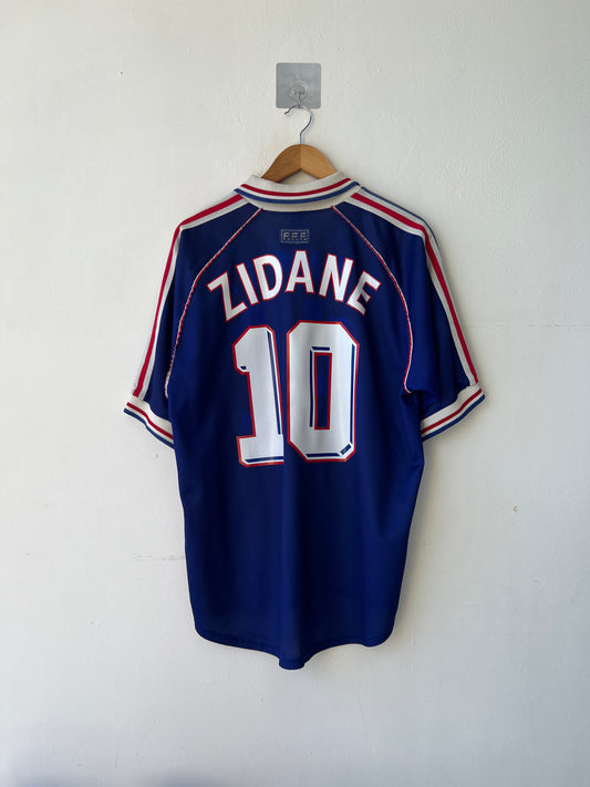 (L) France 1998-00 Home Shirt Zidane #10