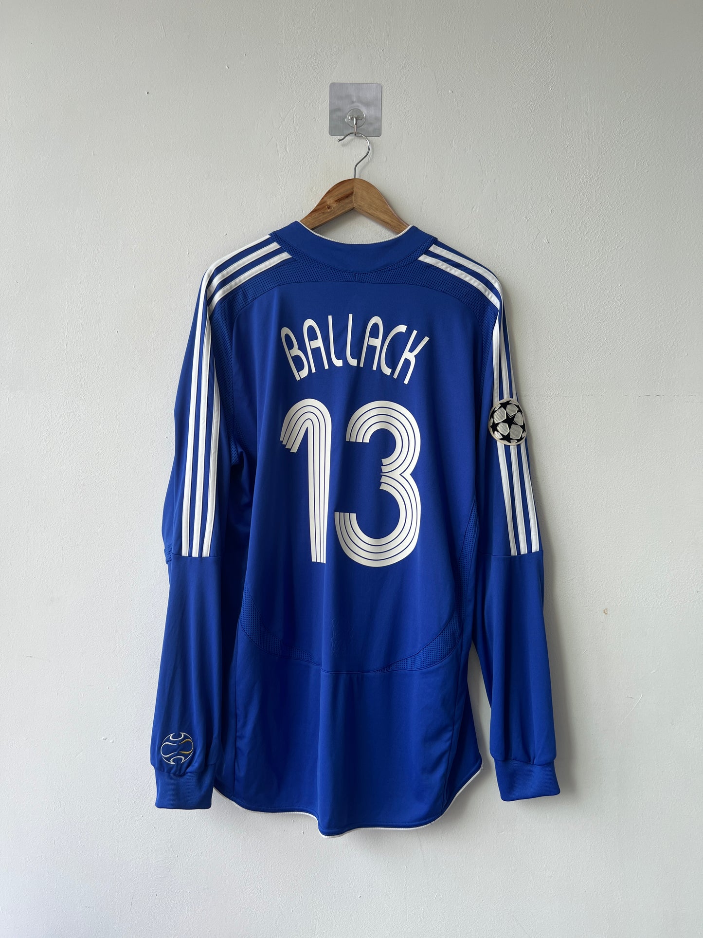 (XL) Chelsea 2006-08 Home Long Sleeve Shirt Ballack #13