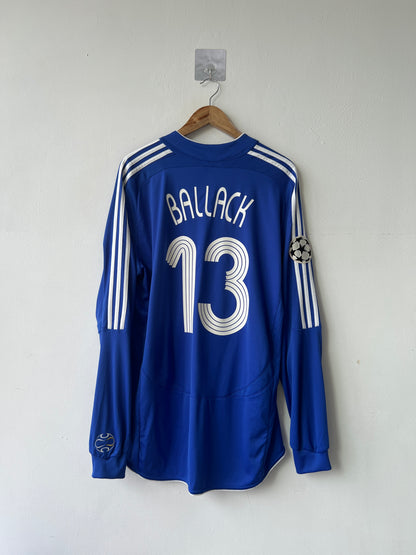 (XL) Chelsea 2006-08 Home Long Sleeve Shirt Ballack #13