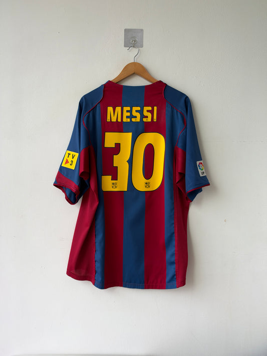 (XL/XXL) Barcelona 2004-05 Home Shirt Messi #30