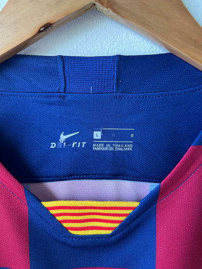 (L) Barcelona 2019-20 Home Shirt Pique #3