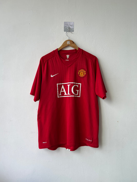 (XL) Manchester United 2007-09 Home Shirt Ronaldo #7