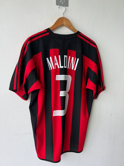(M) AC Milan 2003-04 Home Shirt Maldini #3