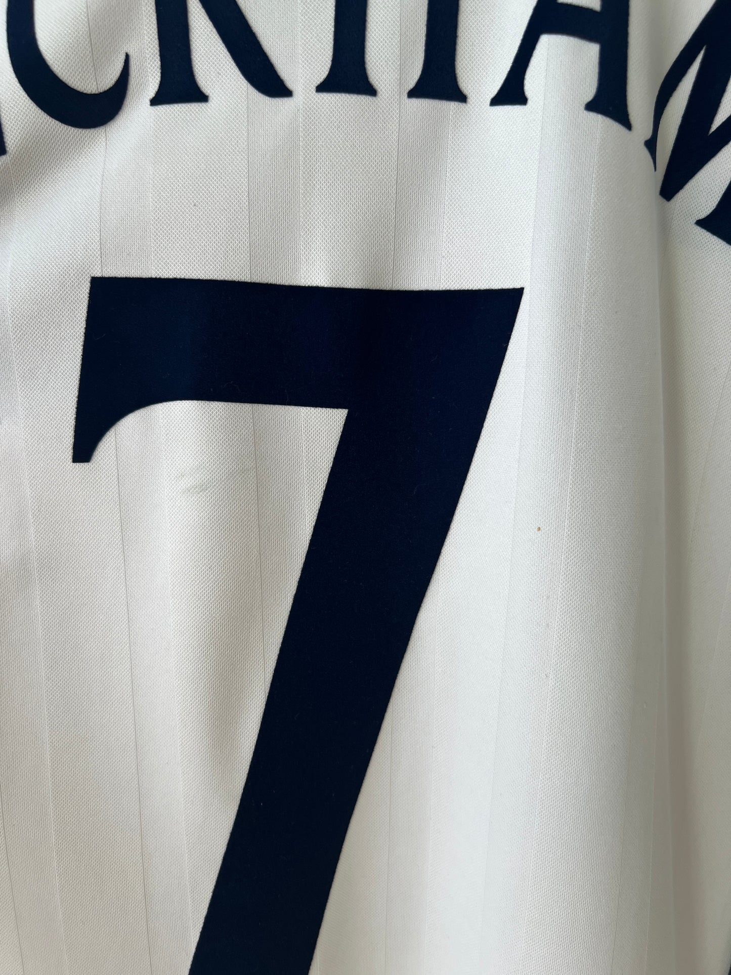 (L) England 2001-03 Home Long Sleeve Shirt Beckham #7