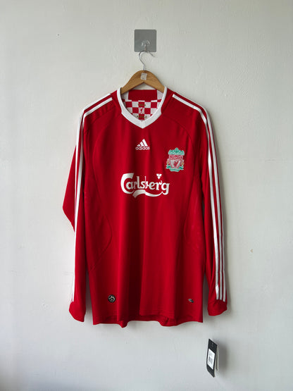 (L) Liverpool 2008-10 Home Long Sleeve Shirt Torres #9 (NEW)