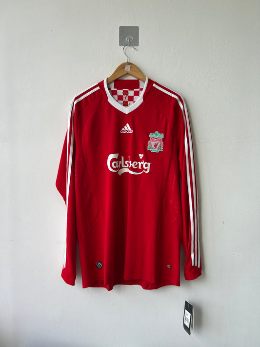 (L) Liverpool 2008-10 Home Long Sleeve Shirt Torres #9 (NEW)