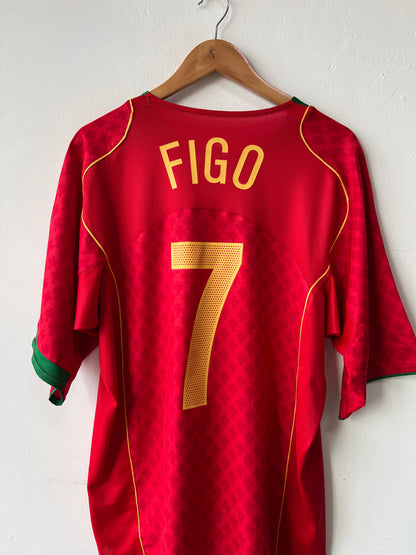 (XL) Portugal 2004-06 Home Shirt Figo #7