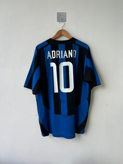 (XL) Inter Milan 2003-04 Home Shirt Adriano #10