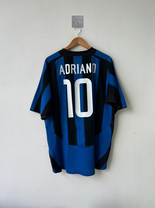 (XL) Inter Milan 2003-04 Home Shirt Adriano #10