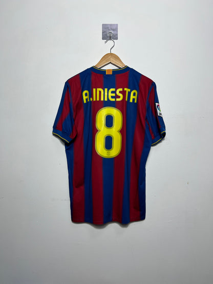 (M) Barcelona 2009-10 Home Shirt A. Iniesta #8